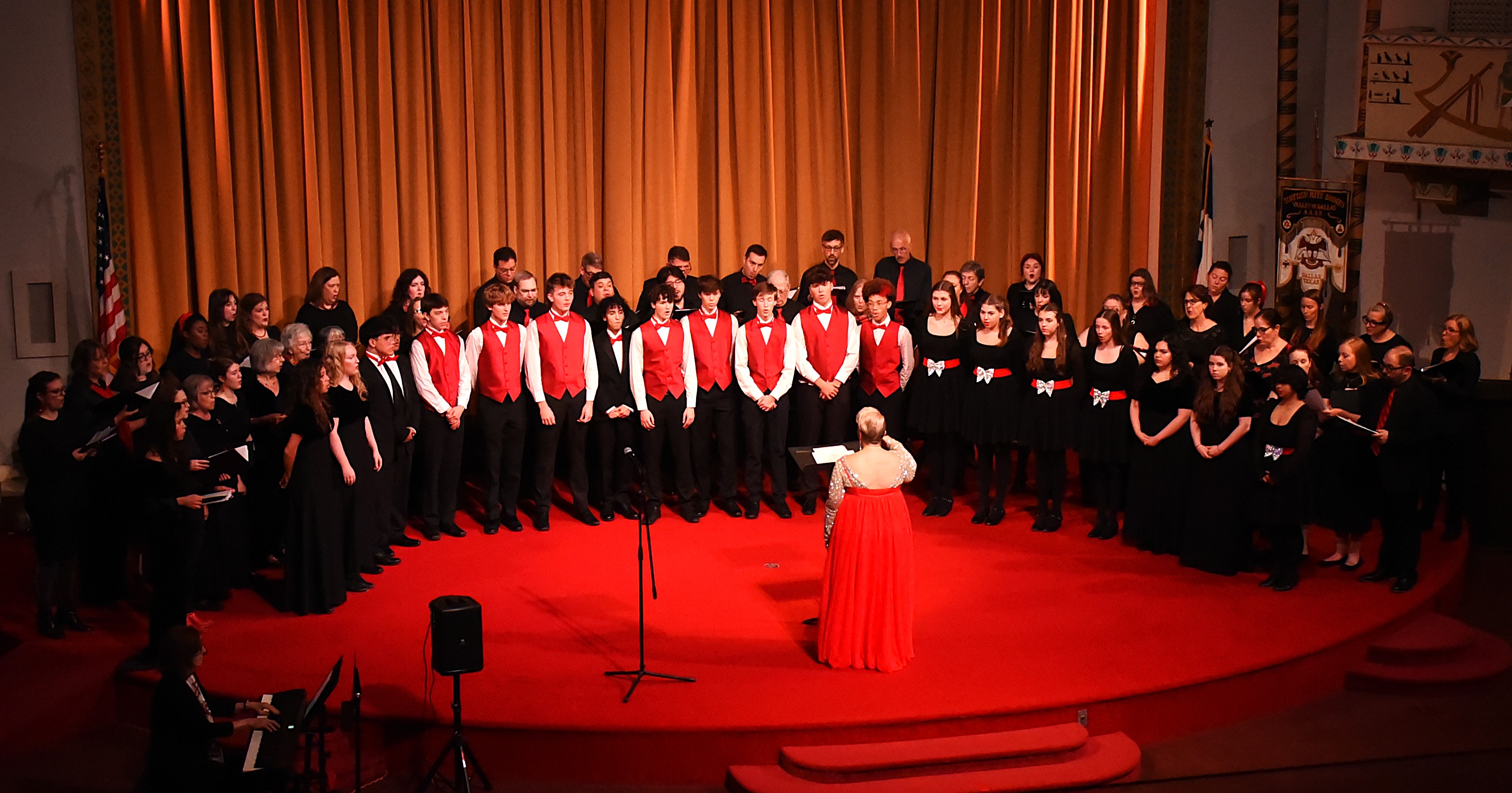 Combined choir performing at Harmony & Light 2025